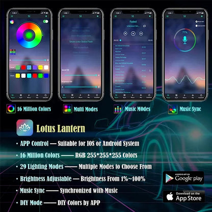 Flexible El Wire APP Control Ambient Atmosphere Strip Lamps