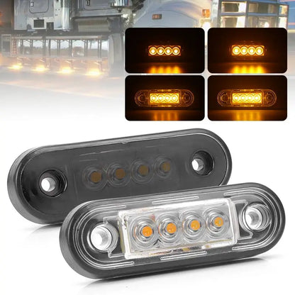 10PCS Amber Side Marker Turn Signal Indicator Flush Tail