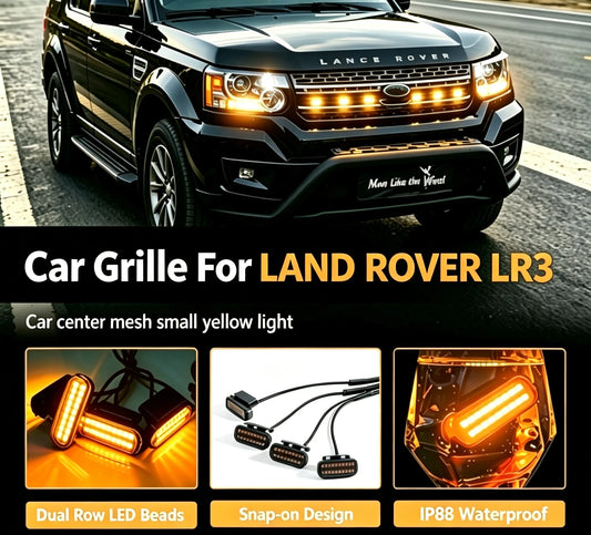 For Land Rover LR3 18 LED Grill Upgrade Grille Amber Lighting