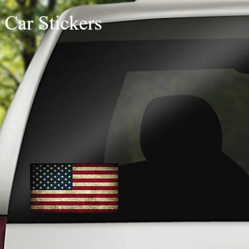 Usa Tattered Flag Stickers Rearview Mirror Sticker Pack Mirrored