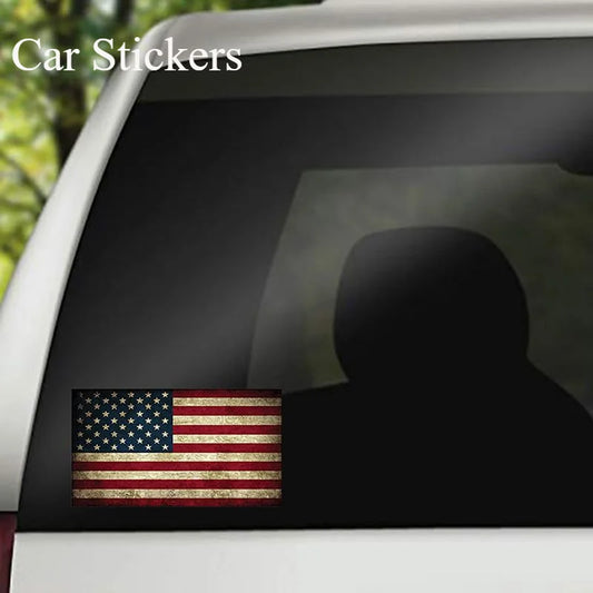 Usa Tattered Flag Stickers Rearview Mirror Sticker Pack Mirrored