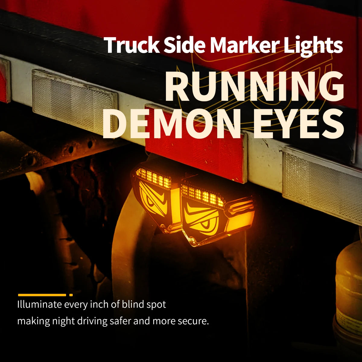 1X 24V Truck Side Marker Flowing Day Running Warning