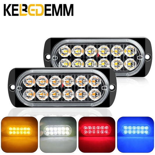 12LED Warning Breakdown Emergency Truck Trailer Beacon Side Amber