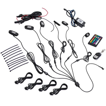 For Pickup ATV RGB Rock Pods APP Control SUV Truck X6 6PCS