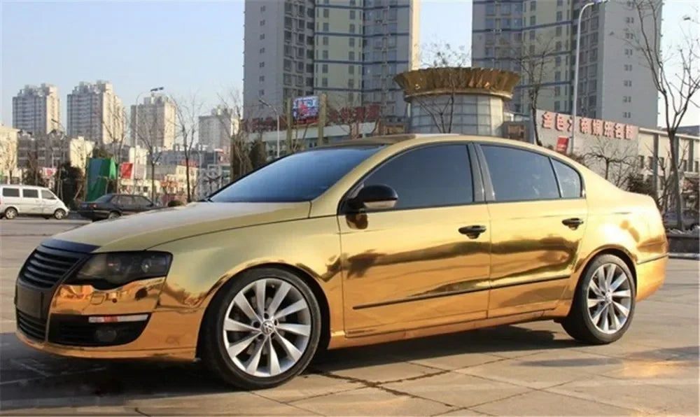Flexible Gloss Chrome Mirror Vinyl Wraps Wrapping Film Sticker