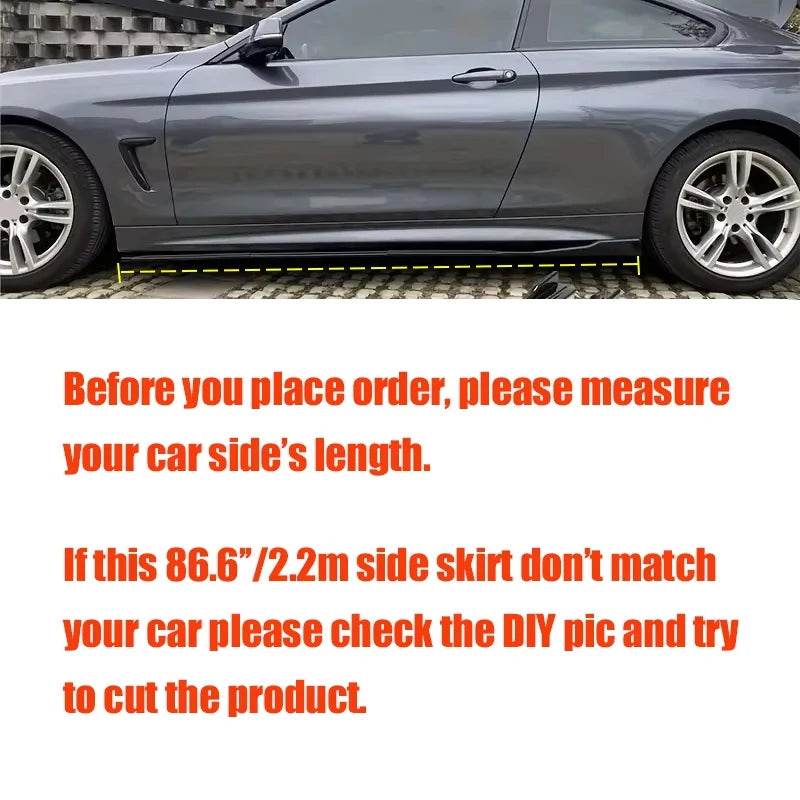 For BMW 3 Series G20 G28 2.2m 86.6 Side Skirts Extension Rocker