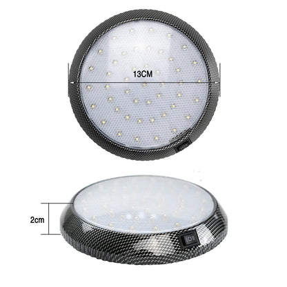 Chrome Interior Roof Ceiling Dome 12V White Courtesy Blinker