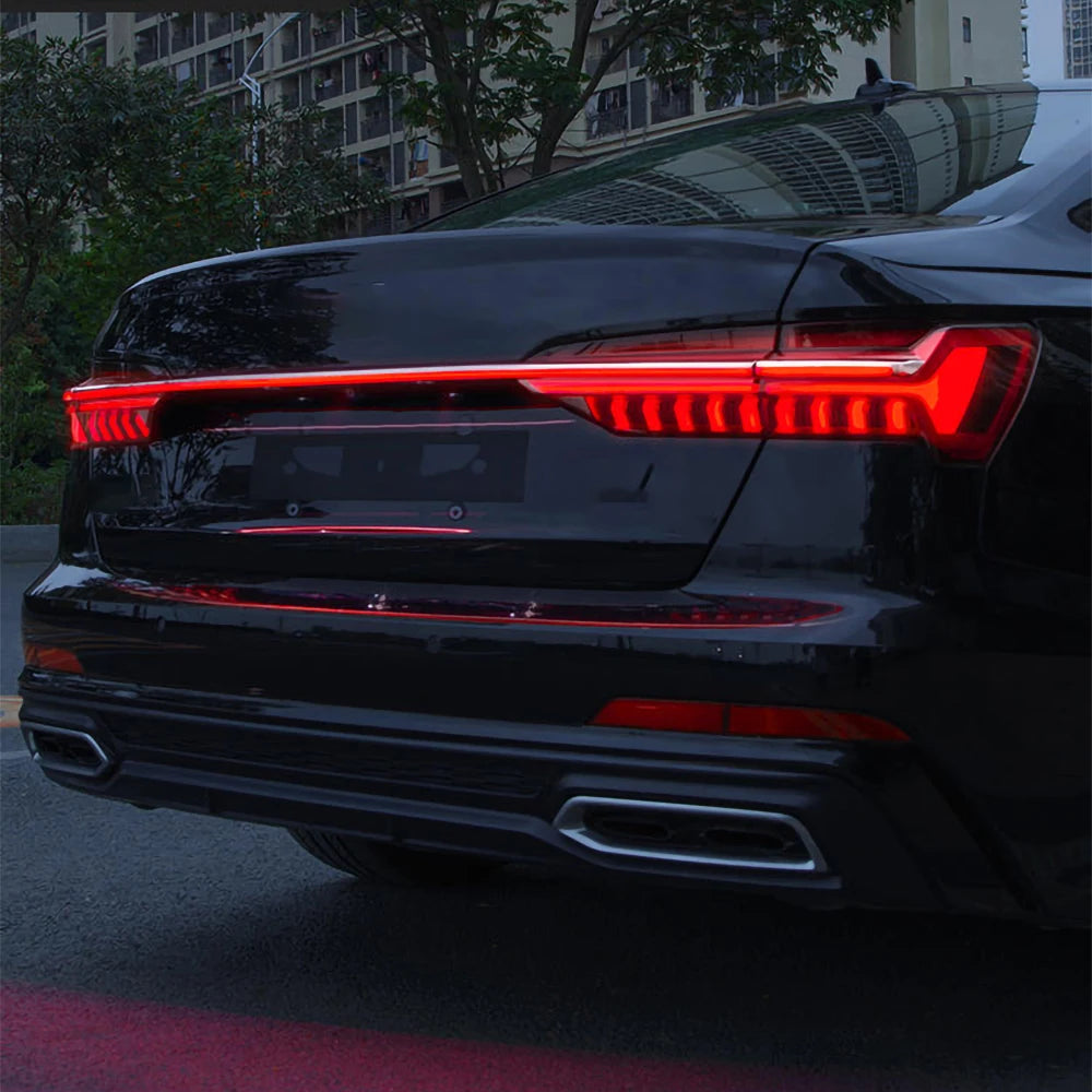 For Audi A6 C8 2019-2025 LED Turn Signals Through Trunk Tail
