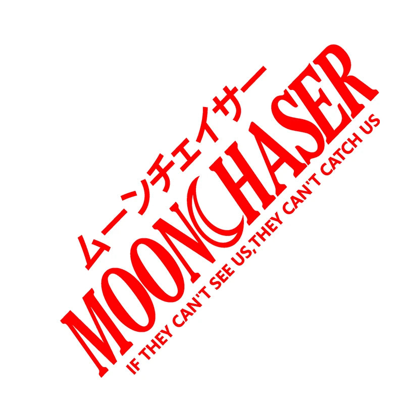Jdm Moonchaser Sticker Windshield Banner Night Run Sport