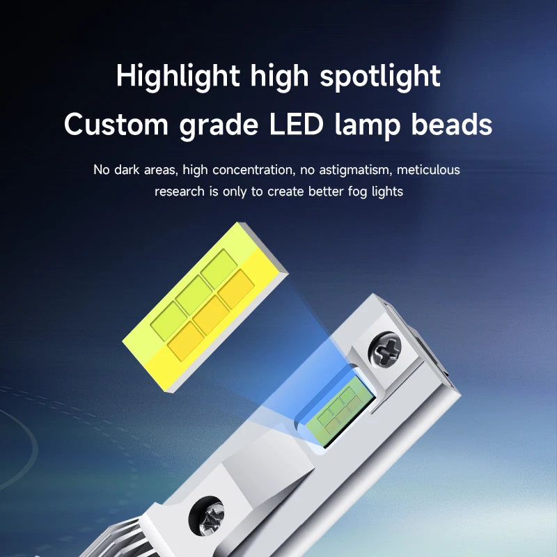 2X 2000LM 30W Dual Color 3570 Chip Lime H8