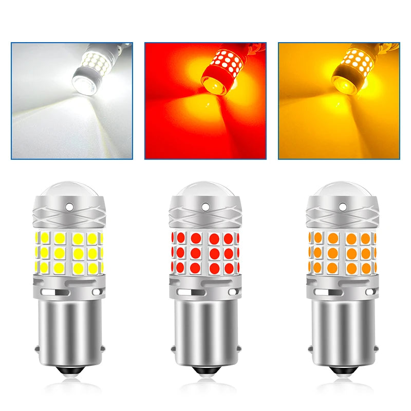 2PCS Canbus 1156 7440 3157 7443 T15 Bulb Turn