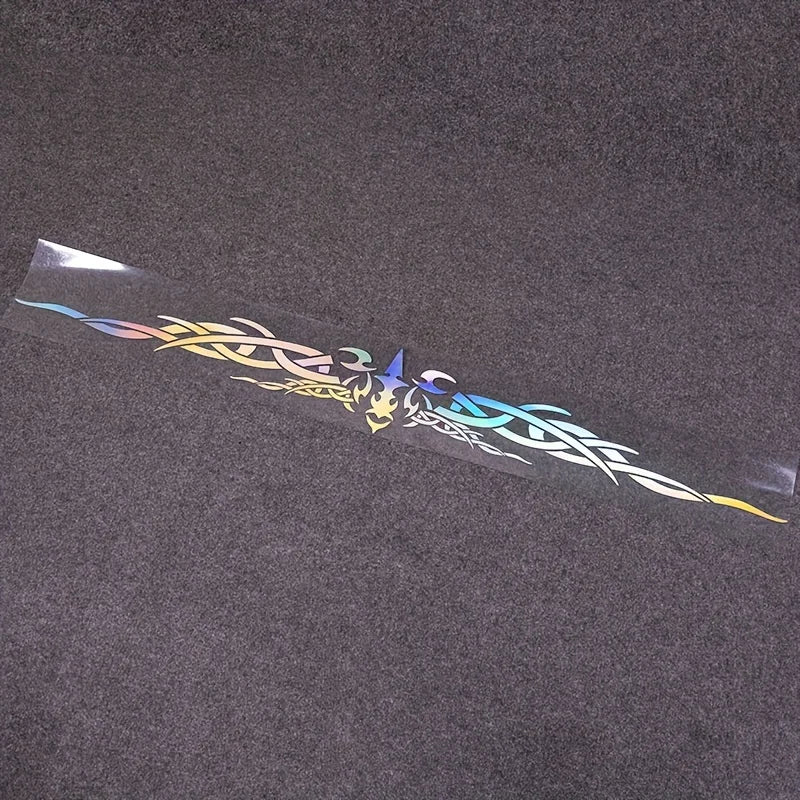 1PC Laser Reflective Wing Stripe Decal 98.5x11.8cm Vinyl Sticker