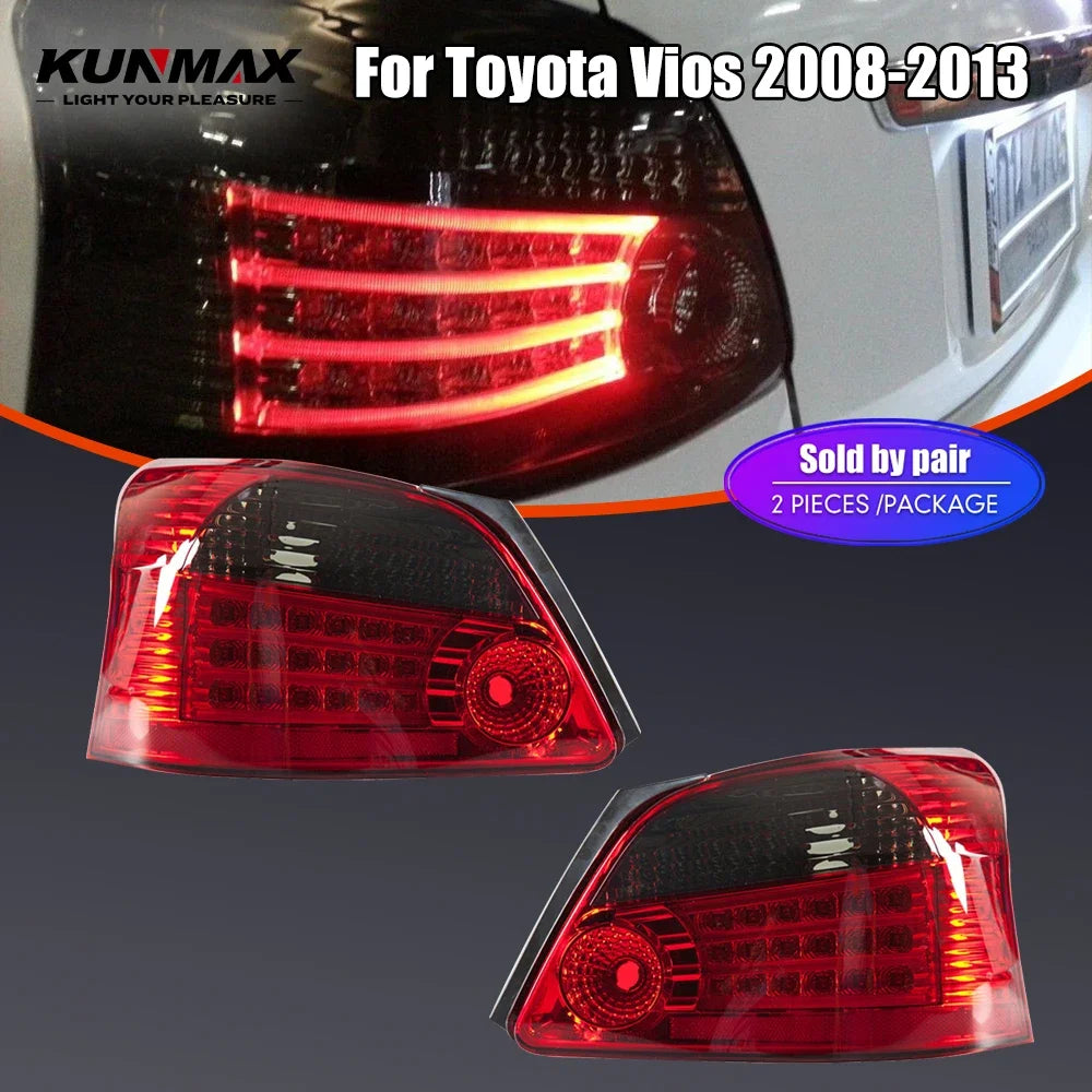 For Toyota Vios 2008-2013 Drl Reverse Pair Tail Brake Turning