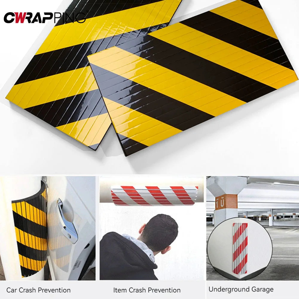 4PCS anti-collision Foam Bumper Door Protector Reflective