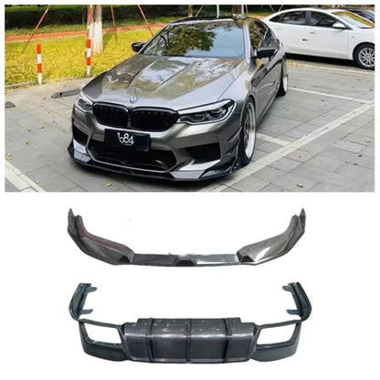 For BMW M5 F90 2018-2022 Carbon Fiber Front Bumper Lip Rear
