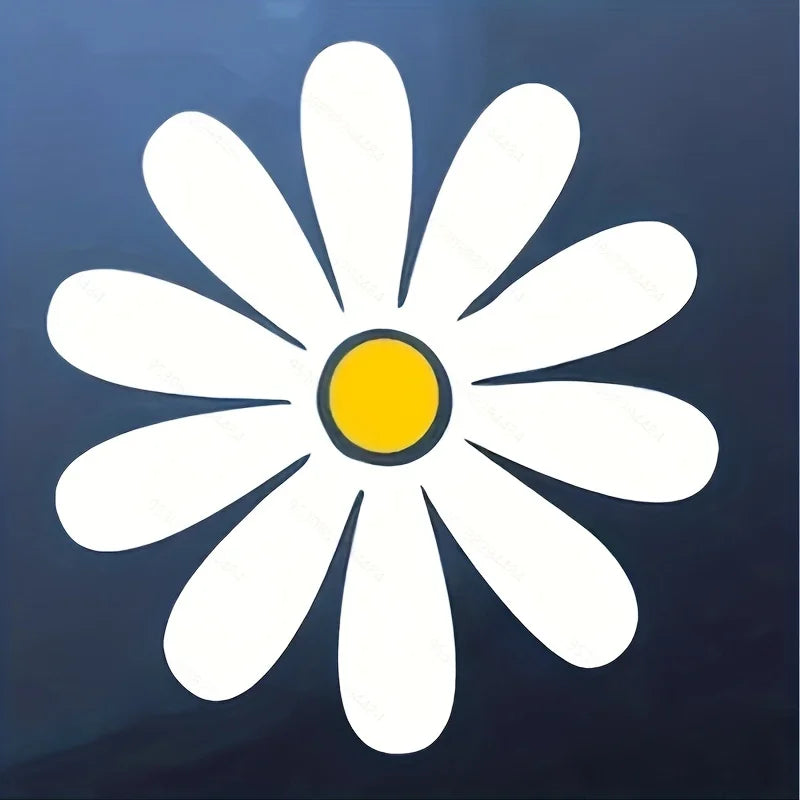 For Auto Rear Window Creative 5PCS self-adhesive Daisy Stickers
