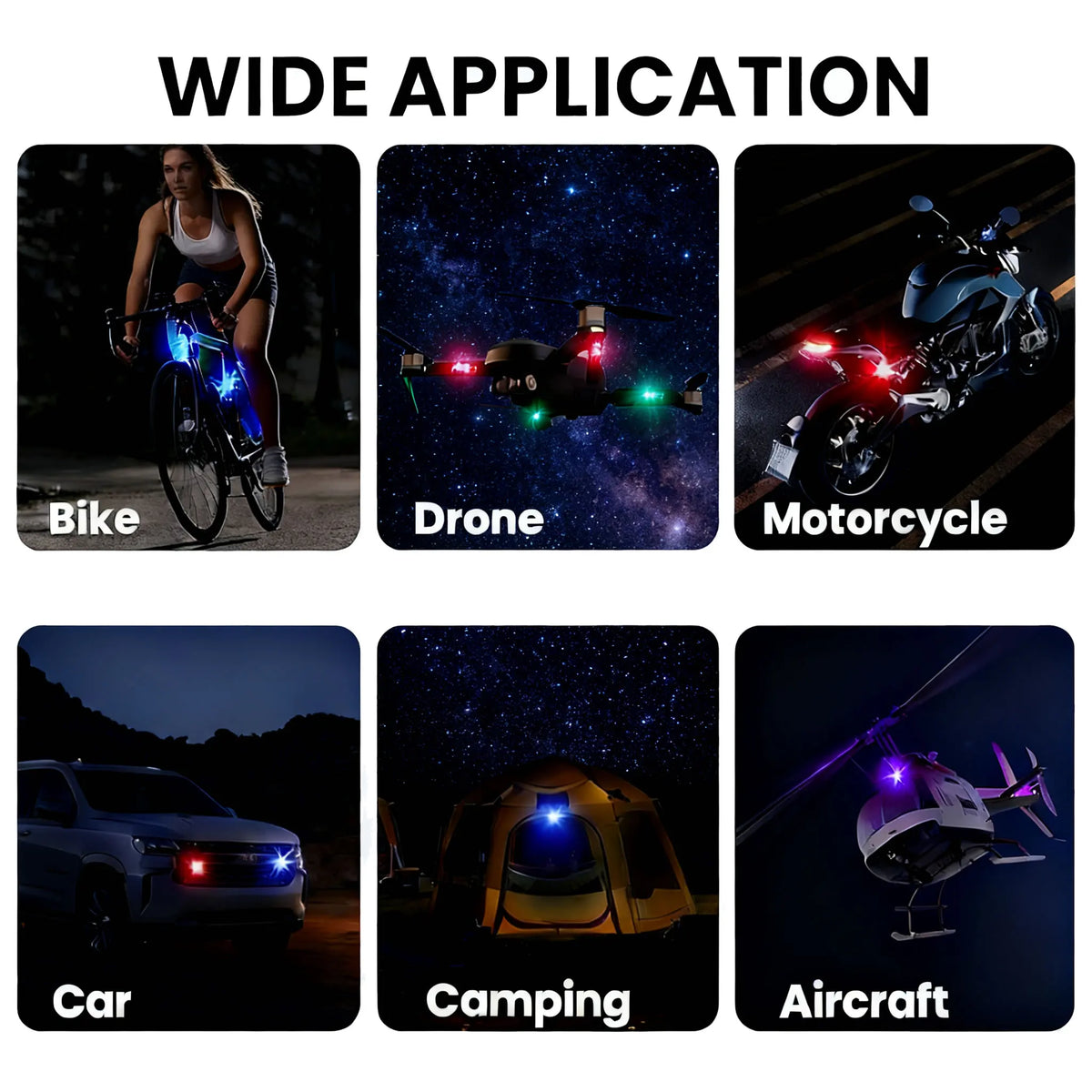 4PCS Up Night RGB Aircraft Motorcycles Truck Airplanes