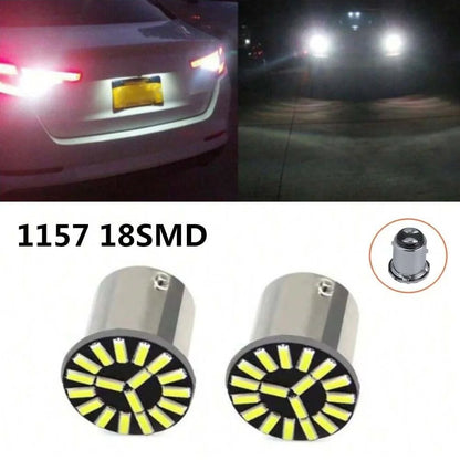 2PCS White Yellow Red 1157 18SMD Turn Signal Brake