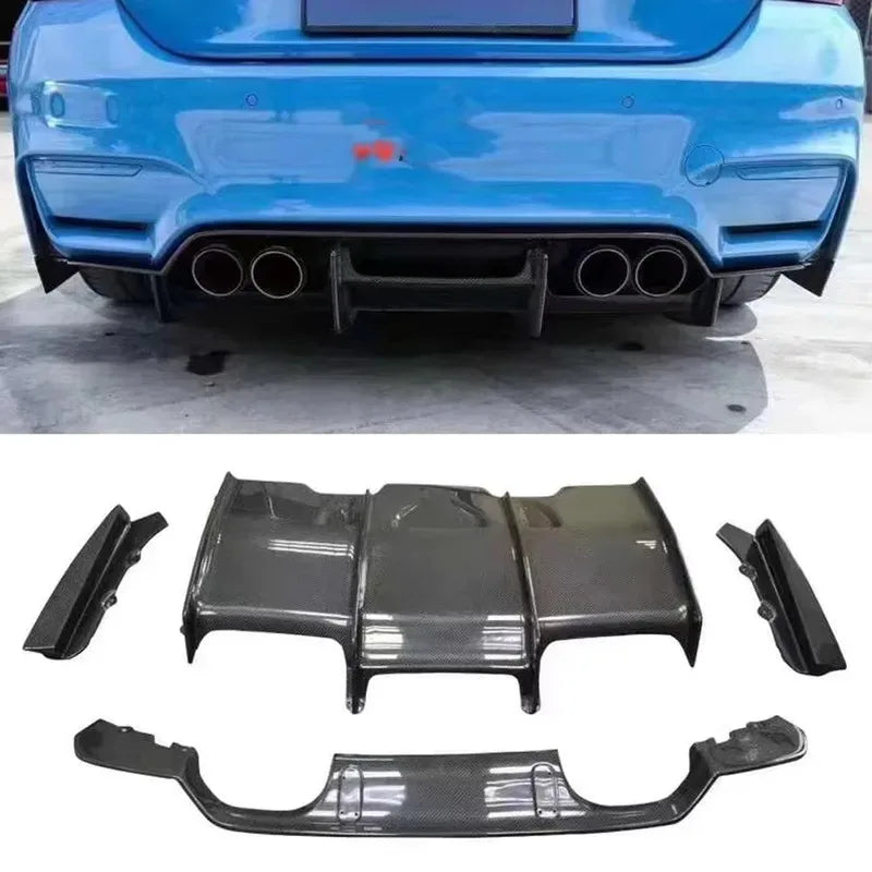 For BMW M3 M4 F80 F82 F83 2014-2020 Carbon Fiber Rear Lip