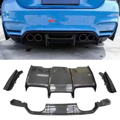 For BMW M3 M4 F80 F82 F83 2014-2020 Carbon Fiber Rear Lip