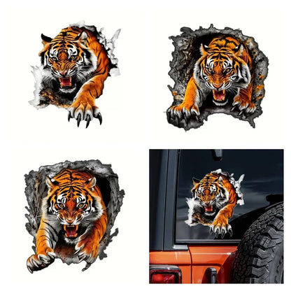 Tiger Head Sticker Body Scratch Covering Pattern Vinyl Decal