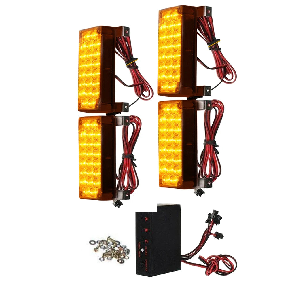 For Various 12V Set 4X22 Strobe Warning Romote Control Suitable