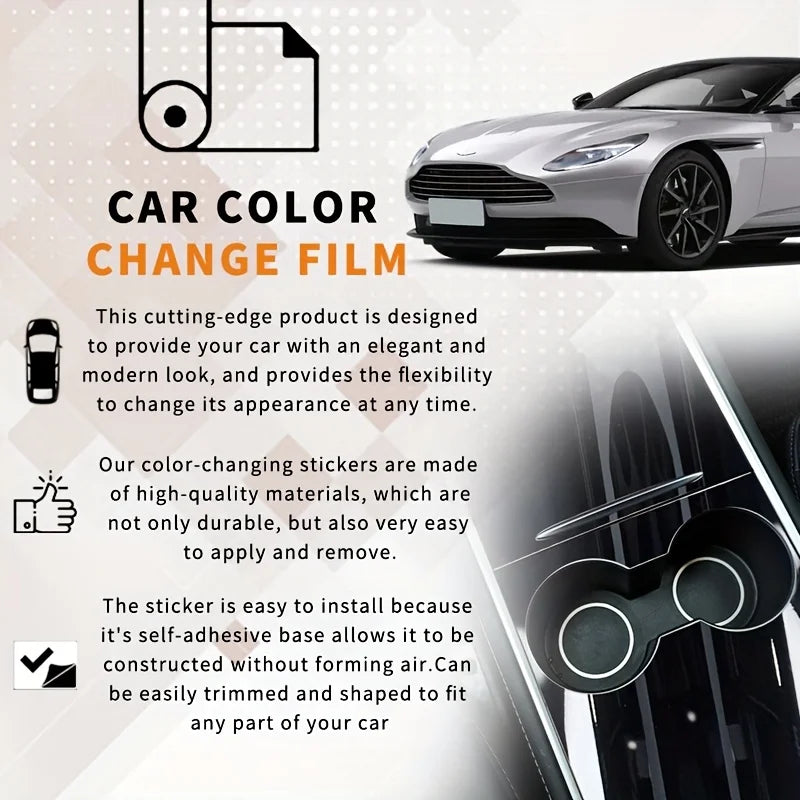 Carbon Fiber Body Film Black Vinyl Wrap Sticker Matte