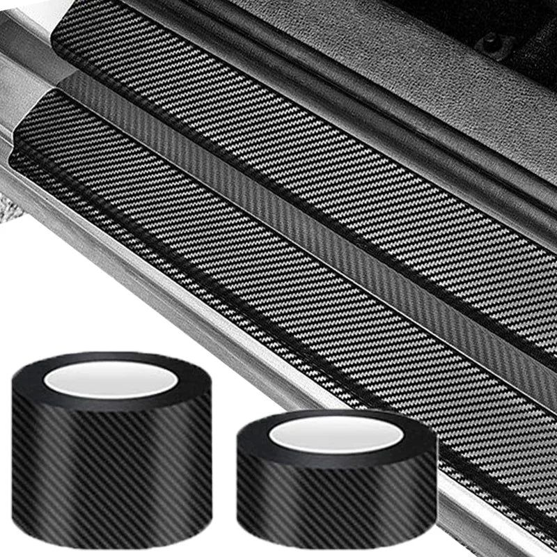 Nano Carbon Fiber Sticker Paste Door Sill Protector Bumper