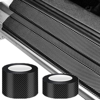 Nano Carbon Fiber Sticker Paste Door Sill Protector Bumper