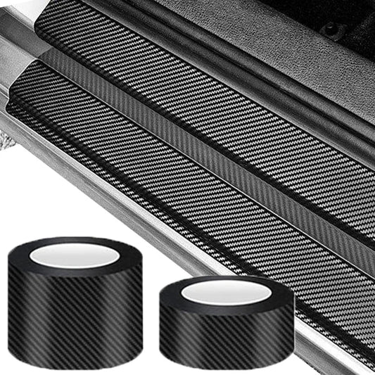 Nano Carbon Fiber Sticker Paste Door Sill Protector Bumper