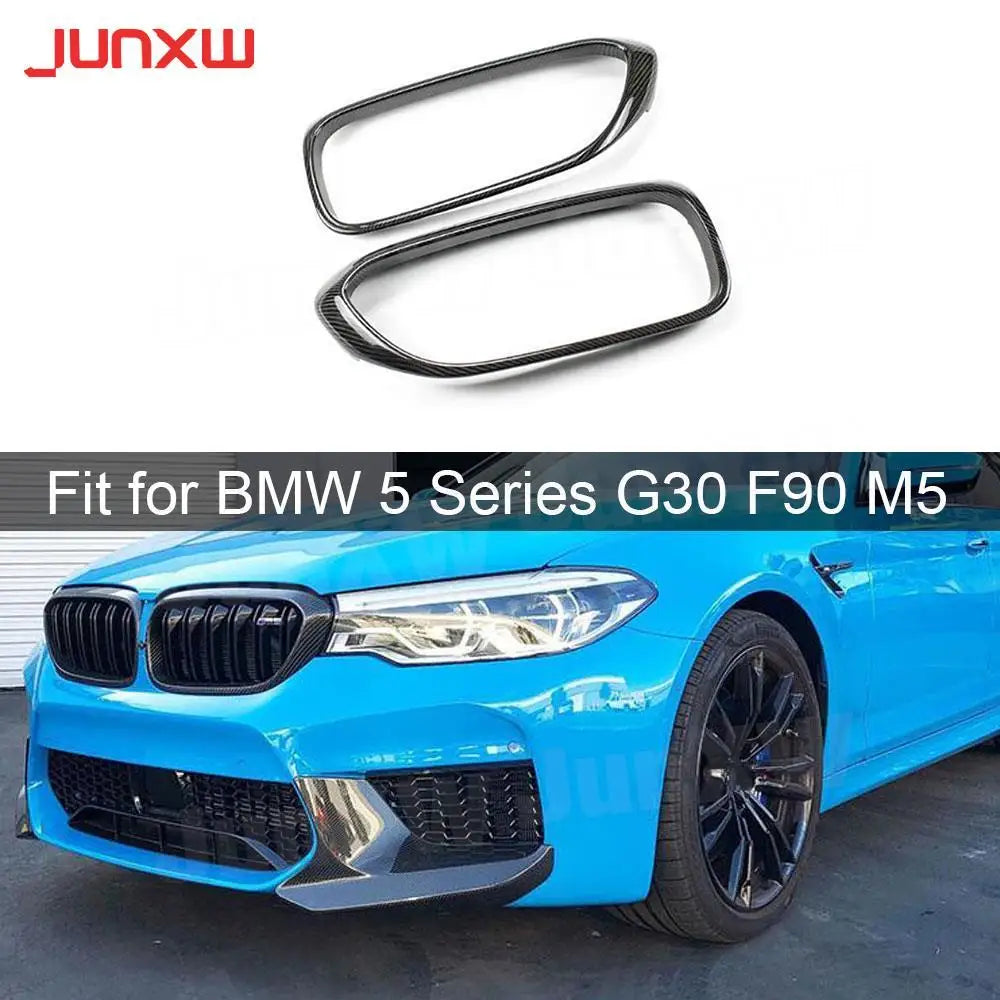 For BMW 5 Series G30 F90 Real Dry Carbon Fiber Front Bumper
