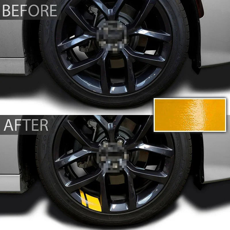 For Decorative 4PCS Sticker Reflective Wheel Rim Vinyl Warning