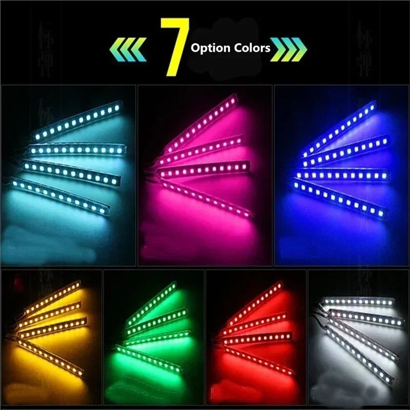 For Auto Interior Ambient Lighting Decoration RGB Strip 12V