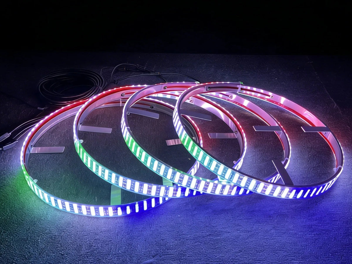 4PCS 17.5inch RGB Quad Row Chasing Wheel Ring IP68
