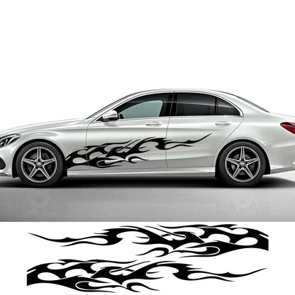 For All Pieces Vinyl Flame Pattern Sports Body Side Stickers Are
