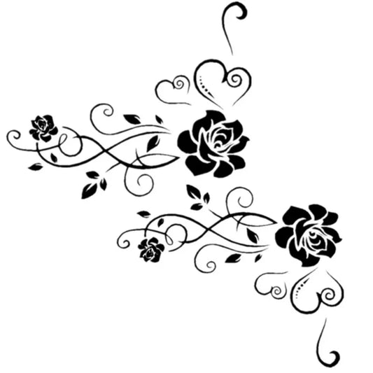 Stickersbeautiful Flowers Rose Custom Stickers On Motorcycle