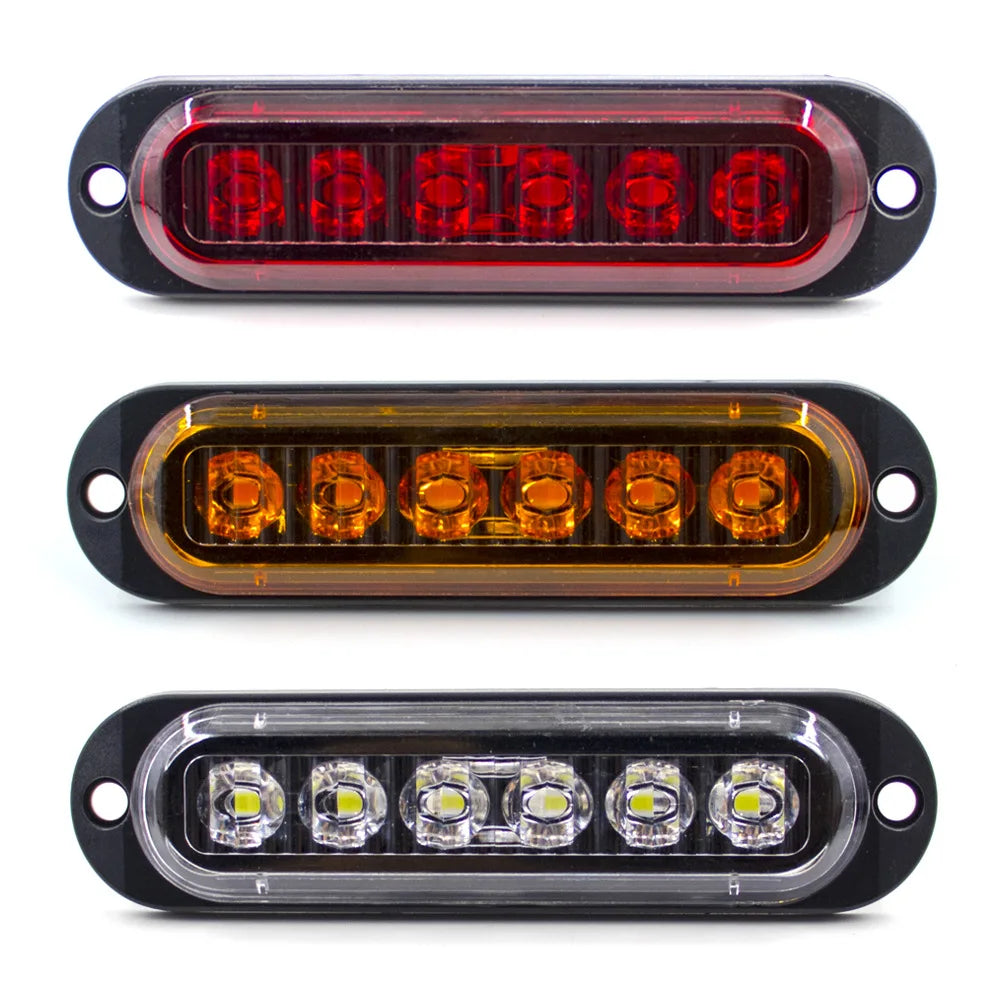 6LED Strobe Vehicles Trucks Emergency Truck Side Trailer Signal
