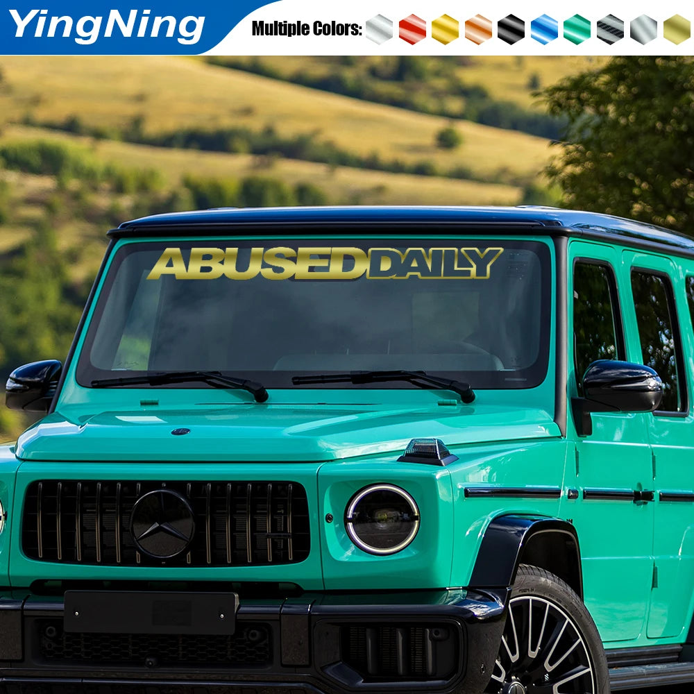 Abused Daily Sticker Funny Jdm Vinyl Windshield Decal Waterproof