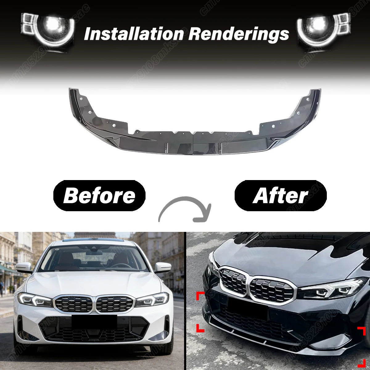 For BMW Series G20 G28 Lci 2023 Automobile Front Bumper Lower