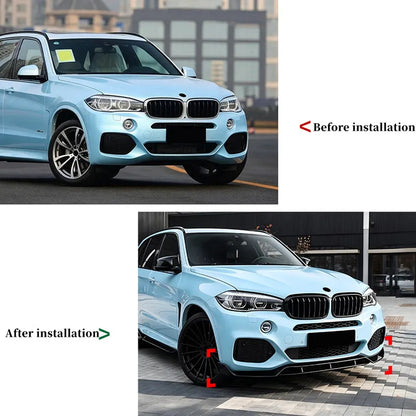 For BMW X5 F15 M Sport 2014-2018 Front Bumper Lip Chin Spoiler