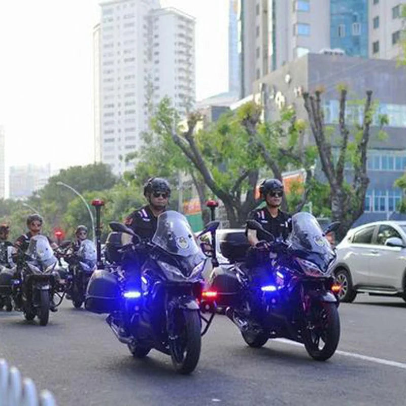 Motorcycle Scooter Warning Flasher red-blue Flashing Strobe
