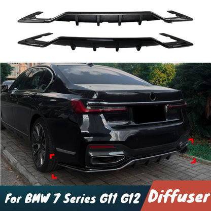 For BMW 7 Series G11 G12 2019-2022 Rear Bumper Diffuser Spoiler