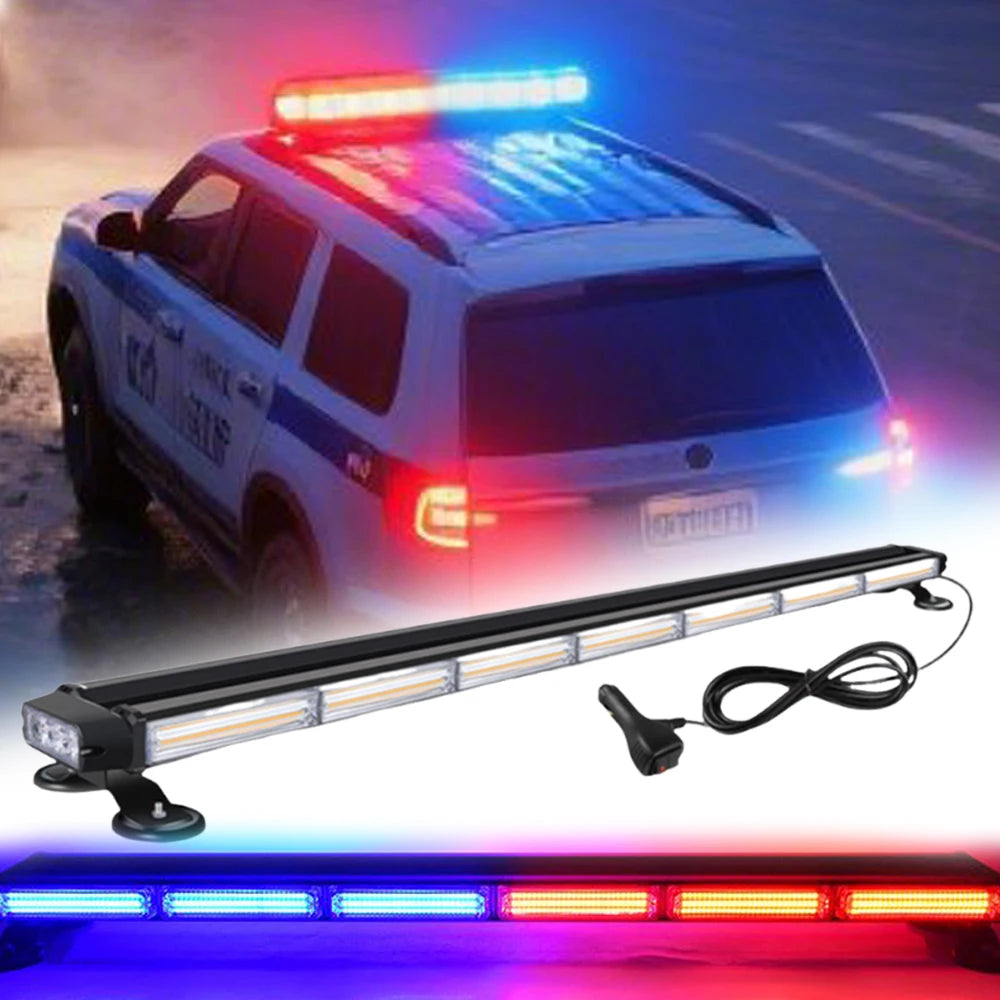 For Vehicles 12-24v Cob Warning Strobe Rooftop Flashing Bar