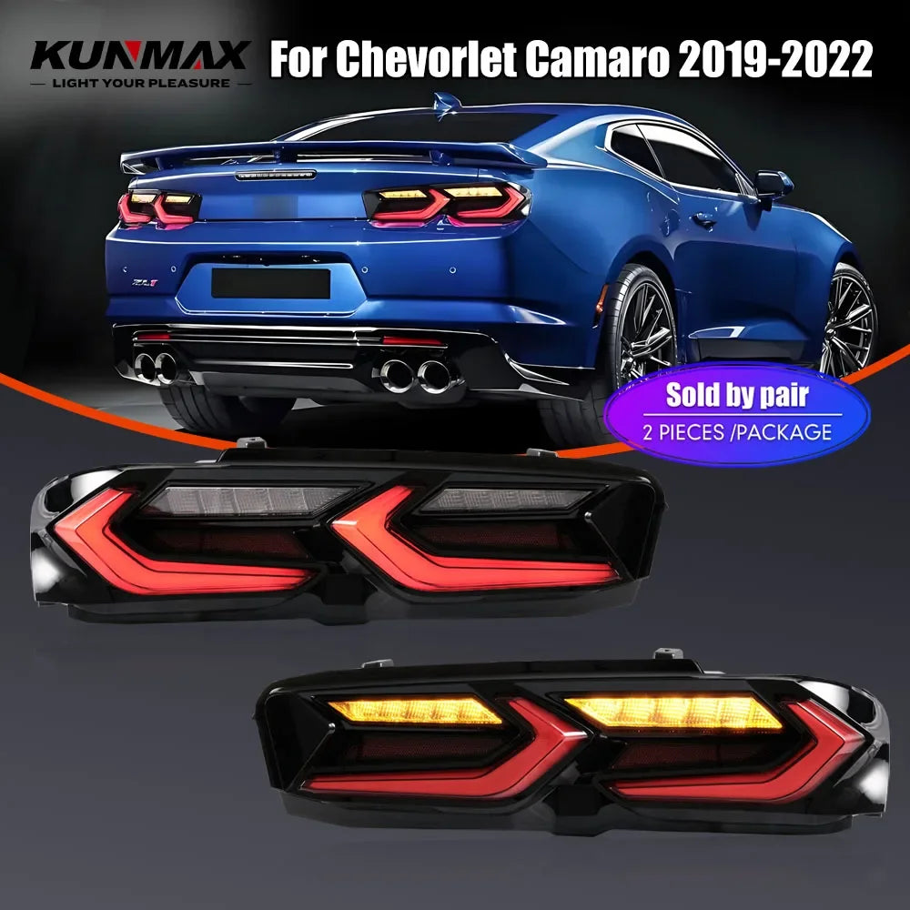 For Chevorlet Camaro 19-22 Drl Reverse Pair Tail Brake Turning