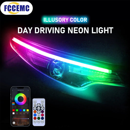 2PCS Drl Daytime Running Turn Signal Super Bright Multifunctional