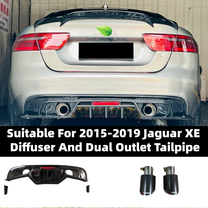 For 2015-2019 Jaguar Xe Diffuser Rear Trunk Lid Spoiler Dual
