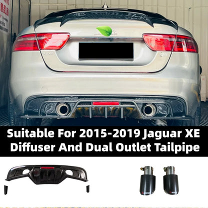 For 2015-2019 Jaguar Xe Diffuser Rear Trunk Lid Spoiler Dual
