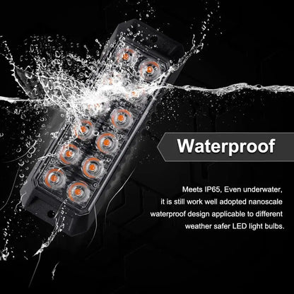 12LED Sync Flash Warning Signal Trailer Truck Ultra Slim