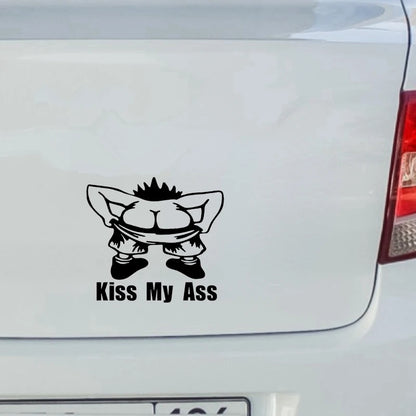 Personalized Kiss My Ass Stickers Funny Windshield Trunk Vinyl