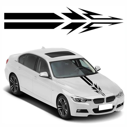 1PCS Hood Stripe Sticker Racing Body Pvc Exterior